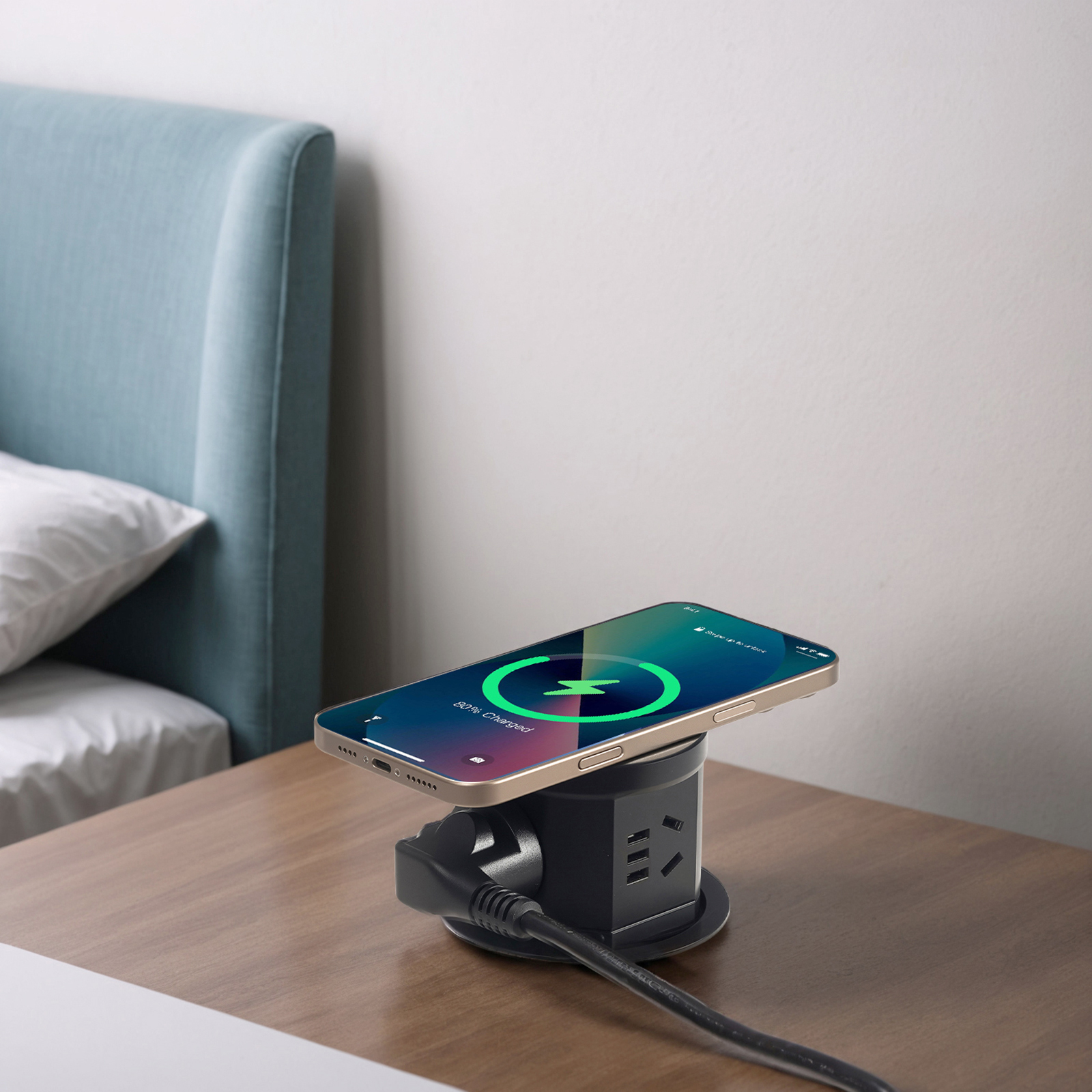 W10 pneumatic lift socket-wireless charging