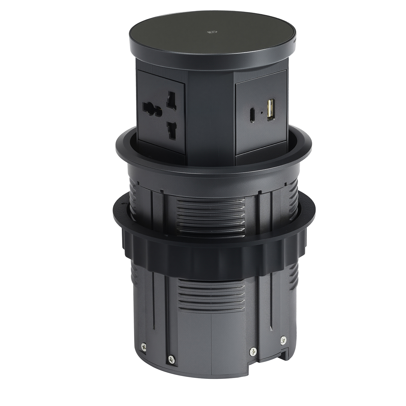 W9 pneumatic lift socket universal three-plug + USB (UK standard cable)